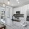 a kitchen with a marble countertop