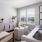 a living room with a couch and a table