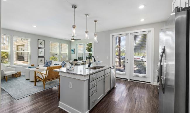 Gorgeous living areas to entertain and enjoy a kitchen with a large island